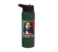 Christian Jesus Redemption Cross Salvation Stainless Steel Insulated Water Bottle