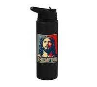 Christian Jesus Redemption Cross Salvation Stainless Steel Insulated Water Bottle