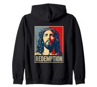 Christian Jesus REDEMPTION Cross Salvation Zip Hoodie