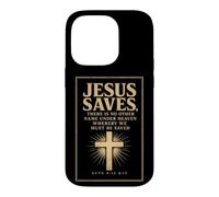 Christian Jesus Saves Bible Verse Acts 4:12 Gift Case for iPhone 14 Pro