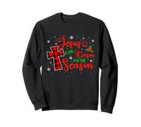 Christian Jesus The Reason Christmas Plaid Xmas Religious Sweatshirt