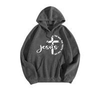 Christian Jesus The Way The Truth and The Life Preppy Hoodies for Women Y2K with Hood Letter Pullover Sweatshirts Trust In The Lord Fall Graphic Casual Tops Goth Faith God Grey