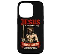 Christian Jesus Undefeated Darkest Hour John 16:33 Faithcore Case for iPhone 14 Pro