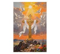 Christian Jigsaw Puzzle for Adults 1000 Pieces Jesus God Cross Religious Puzzles Scripture Bible Inspirational Wooden Puzzle for Living Room Family Friends Activities Fun Games 30x20 in