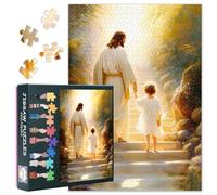 Christian Jigsaw Puzzles 1000 Pieces for Adults Jesus Puzzles Christ Family Challenge Game Ideal for Puzzle Enthusiasts Adult and Adolescent Family Toy Size : 50x70cm