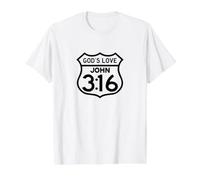 Christian John 3:16 for God So Loved The World Inspired Value Graphic T-Shirt, Men, White, S