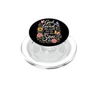 Christian John 3:16 God So Loved Floral Gift PopSockets PopGrip for MagSafe