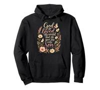 Christian John 3:16 God So Loved Floral Gift Pullover Hoodie
