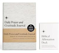 Christian Journal and Biblical Affirmation Cards Bundle - Daily Prayer and Gratitude Journal and Scripture Affirmation Deck - Faith Devotional Gift Set for Women & Men, Christian Gifts