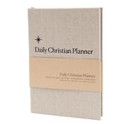 Christian Journal Co Daily Christian Planner - 6 Month | Cotton Hardback Goal Setter, Faith Planner & Devotional Prayer Journal | Align Your Personal & Religious Goals | Great Gift For Men & Women