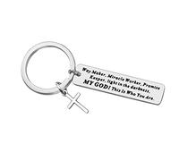 Christian Keyring Gifts Bible Verse Gifts Way Maker Miracle Worker Promise Keeper Keyring Baptism Gifts Religious Gifts Christmas Communion Gifts Christian Gifts for Women Men