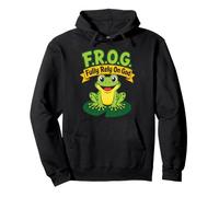 Christian Kids Frog Fully Rely On God Gift Pullover Hoodie