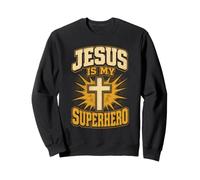 Christian Kids Jesus Is My Superhero Faith Gift Sweatshirt