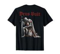 Christian Kneeling Templar Knight - Deus Vult T-Shirt