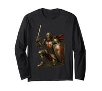 Christian Knight: Kneeling Templar Long Sleeve T-Shirt