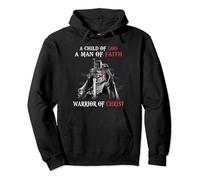 Christian Knight Templar Man Of Faith A Warrior Of Christ Pullover Hoodie