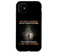 Christian Knight Templar Men Warrior Devil I Am The Storm Case for iPhone 11