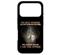 Christian Knight Templar Men Warrior Devil I Am The Storm Case for iPhone 17 Pro