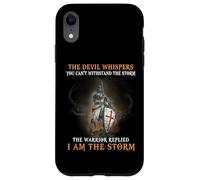 Christian Knight Templar Men Warrior Devil I Am The Storm Case for iPhone XR