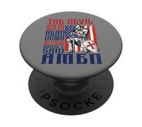 Christian Knight US Flag Devil Saw Me Down Thought He'd Won PopSockets Adhesive PopGrip