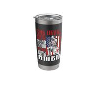 Christian Knight US Flag Devil Saw Me Down Thought He'd Won Stainless Steel Insulated Tumbler