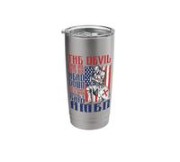 Christian Knight US Flag Devil Saw Me Down Thought He'd Won Stainless Steel Insulated Tumbler