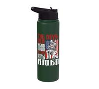 Christian Knight US Flag Devil Saw Me Down Thought He'd Won Stainless Steel Insulated Water Bottle