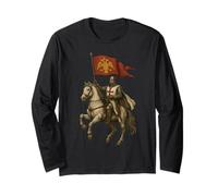Christian Knight with Byzantine Empire Flag Long Sleeve T-Shirt