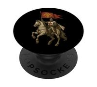 Christian Knight with Byzantine Empire Flag PopSockets Adhesive PopGrip