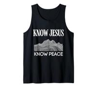 Christian Know Jesus Know Peace Mountain Religion Bible Tank Top