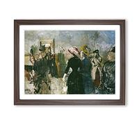 Christian Krohg Albertine Classic Painting Framed Wall Art Print, Ready to Hang Picture for Living Room Bedroom Home Office Décor, Walnut A2 (64 x 46 cm)
