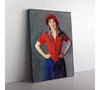 Christian Krohg Oda Classic Painting Canvas Wall Art Print Ready to Hang, Framed Picture for Living Room Bedroom Home Office Décor, 76x50 cm (30x20 Inch)