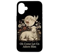 Christian Lamb of God Worship Quote Oh Come Let Us Adore Him Case for iPhone 16 Plus