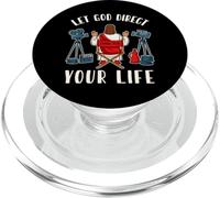 Christian Let God Direct Your Life Faith Jesus Mens Womens PopSockets PopGrip for MagSafe