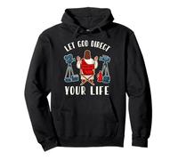Christian Let God Direct Your Life Faith Jesus Mens Womens Pullover Hoodie