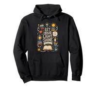 Christian Light Bible Verse Hope Let Your Light Shine Faith Pullover Hoodie