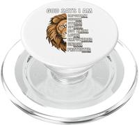 Christian Lion God Says I Am Toddler Boy Jesus Lion Judah PopSockets PopGrip for MagSafe