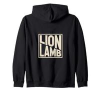 Christian Lion Lamb Faith Jesus Bible Verse Zip Hoodie