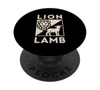 Christian Lion Lamb Messiah King and Savior Symbol PopSockets Adhesive PopGrip