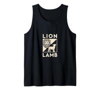 Christian Lion Lamb Messiah King and Savior Symbol Tank Top