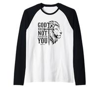 Christian Lion of Judah Cross God Has Not Forgotten You Raglan Baseball Tee