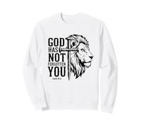 Christian Lion of Judah Cross "God Has Not Forgotten You" Sweatshirt