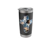 Christian Lion of Judah Cross Savior Scripture Religious Stainless Steel Insulated Tumbler