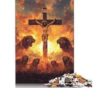 Christian Lion Puzzles for Adults 1000 Piece Puzzle for Teenager Age 12 Years Up Christmas Eve Gifts 1000pcs (75x50cm)