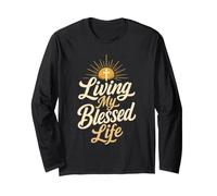 Christian Living My Blessed Life Faith Gift Long Sleeve T-Shirt