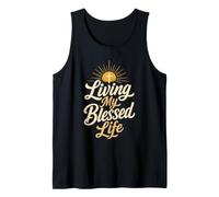 Christian Living My Blessed Life Faith Gift Tank Top