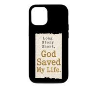 Christian Long Story Short God Saved My Life Gift Case for iPhone 12/12 Pro