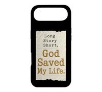 Christian Long Story Short God Saved My Life Gift Case for iPhone Air