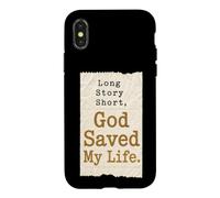 Christian Long Story Short God Saved My Life Gift Case for iPhone X/XS
