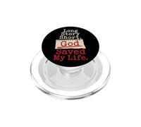 Christian Long Story Short God Saved My Life Gift PopSockets PopGrip for MagSafe